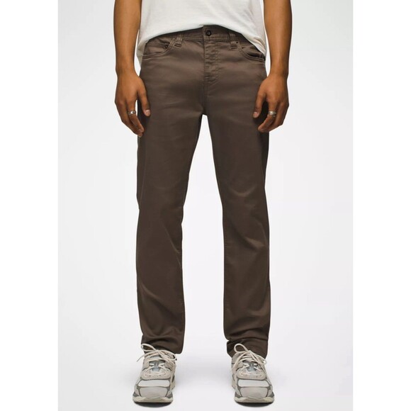 Prana Men's Size 38x30 Brown Slim Fit Straight Leg Organic Cotton Bridger Jeans - Picture 1 of 15